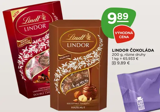 Lindt Lindor Horká čokoláda s jemnou náplňou