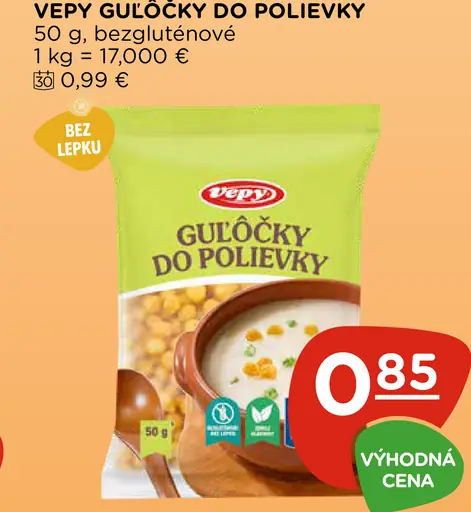 Vepy guľočky do polievky bezlepkové