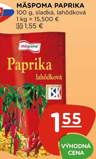 Mäspoma Žitavská paprika sladká mletá