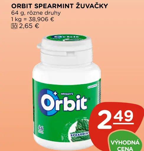 Orbit Spearmint žuvačka
