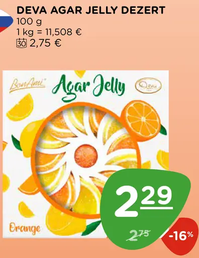 Deva Agar Jelly dezert pomaranč