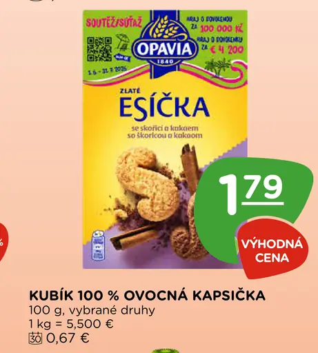 Kubík 100 % ovocná kapsička