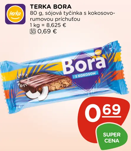 Terka Bora sójová tyčinka s kokosovo-rumovou príchuťou