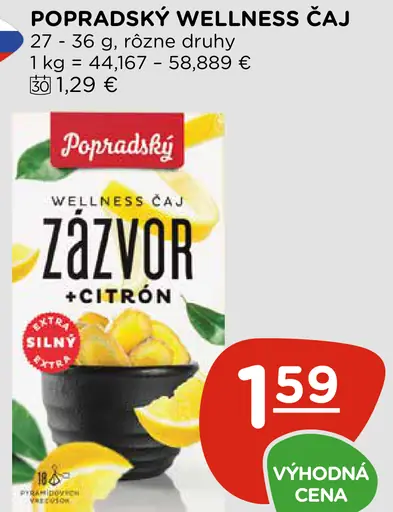 Popradský Wellness čaj bylinkový čaj 2 druhy