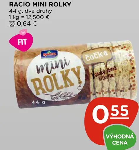 Racio mini rolky rôzne druhy