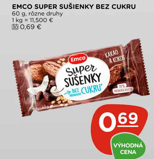 Emco Super sušienky bez cukru kakao a kokos