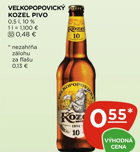 Velkopopovický Kozel pivo
