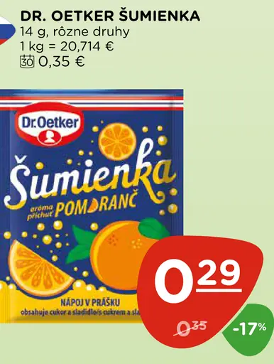 Dr. Oetker Šumienka pomaranč nápoj v prášku