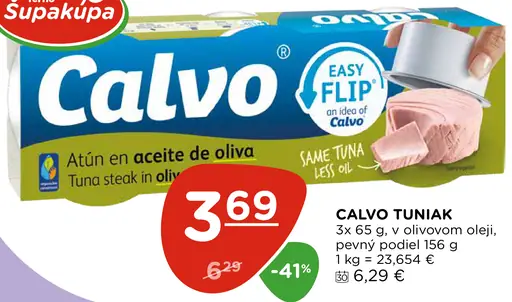 Calvo tuniak v olivovom oleji
