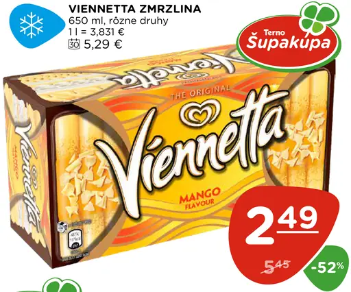 Viennetta zmrzlina mango, rôzne druhy