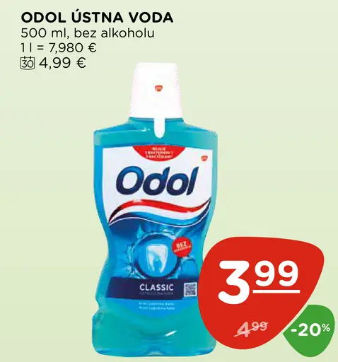 Odol Classic ústna voda bez alkoholu