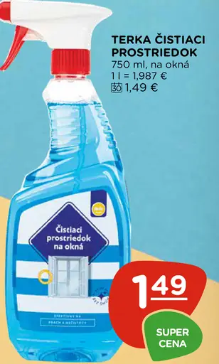 Terka čistiaci prostriedok na okná