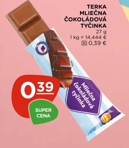 Terka mliečna čokoládová tyčinka