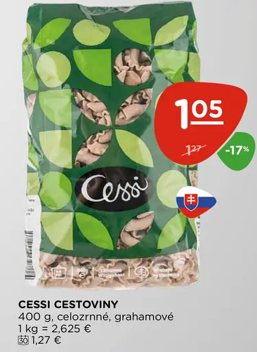 Cessi celozrnné a grahamové cestoviny