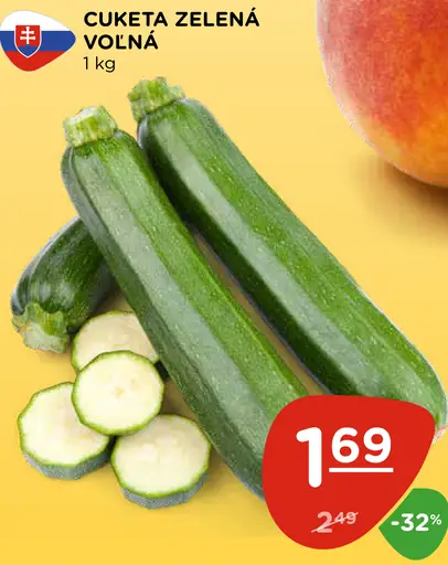 Cuketa zelená voľná
