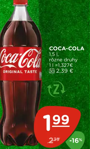 Coca-Cola sýtený nealkoholický nápoj