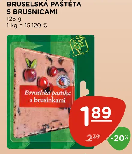 Bruselská paštéta s brusnicami
