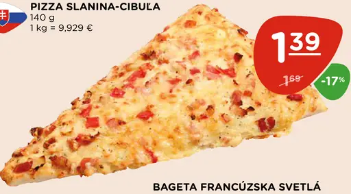 Pizza slanina-cibuľa