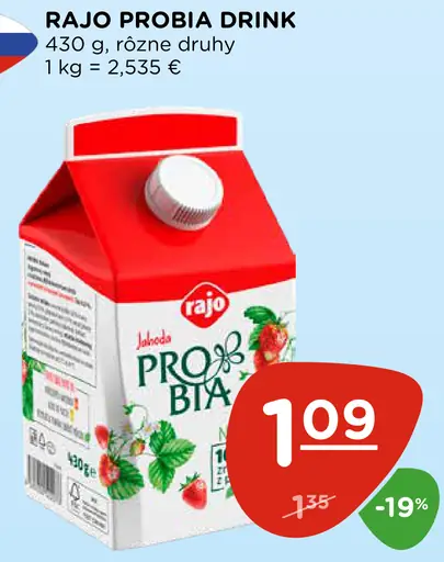 Rajo Probia drink kyslomliečny nápoj