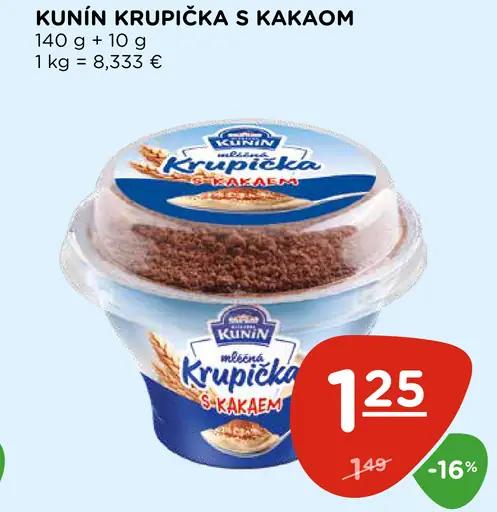 Kunín Krupička s kakaom