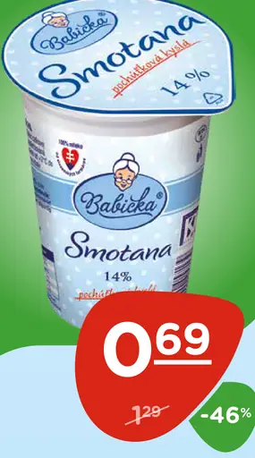 Babička smotana kyslá 14%
