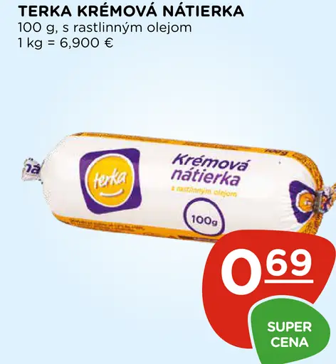 Terka krémová nátierka s rastlinným olejom