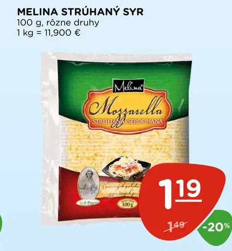 Melina strúhaný syr