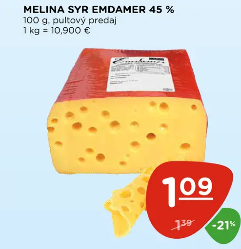 Melina syr Emdamer 45%