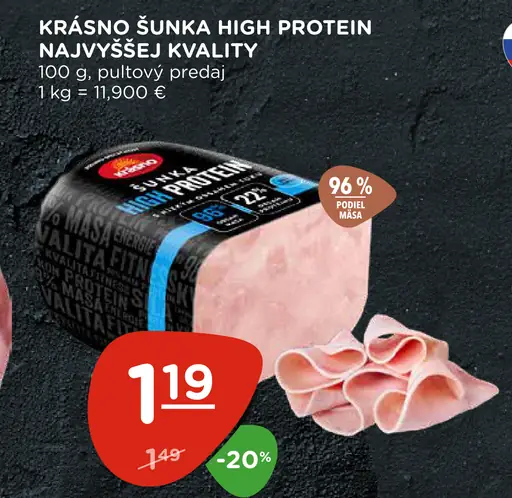 Krásno šunka High Protein najvyššej kvality