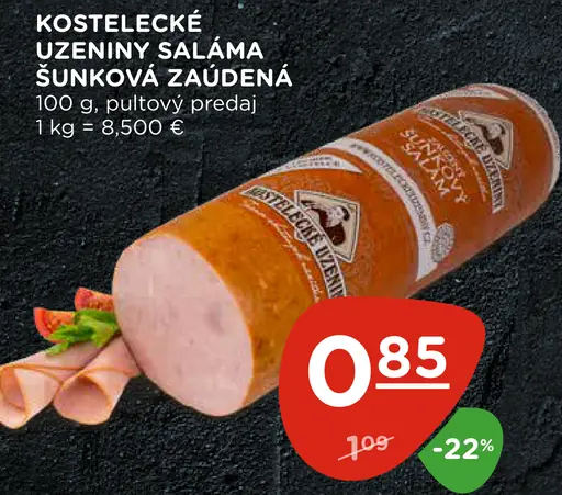 Kostelecké uzeniny saláma šunková údená