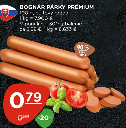 Bognár párky prémiové