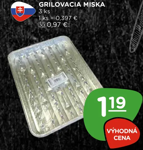 Grilovacia miska hliníková