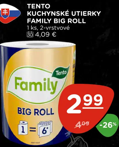 Tento Family kuchynské utierky Big Roll 2-vrstvové