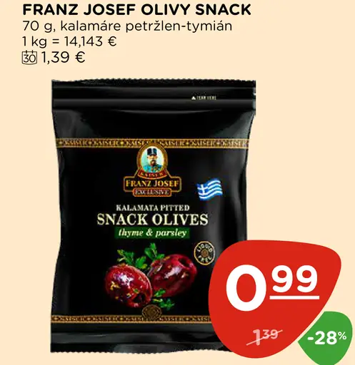 Franz Josef olivy snack kalamary petržlen-tymian