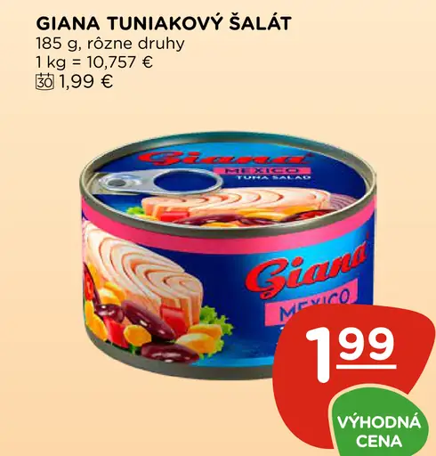 Giana tuniakový šalát viac druhov