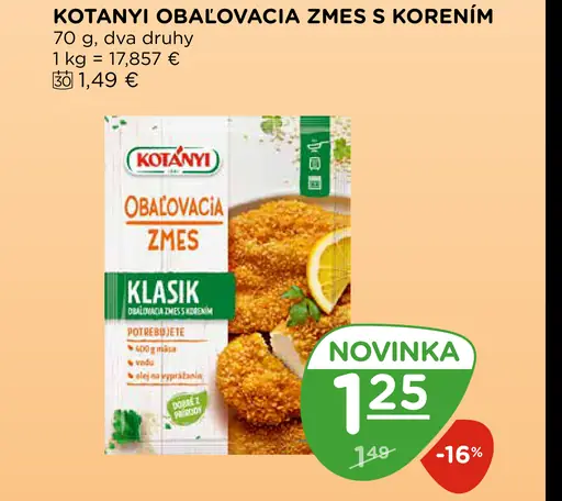 Kotányi obalovacia zmes s korením klasik