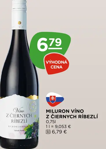 Miluron Víno z čiernych ríbezlí