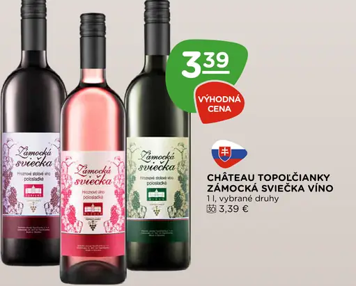 Château Topoľčianky Zámocká sviečka víno biele