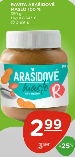 Ravita arašidové maslo 100%