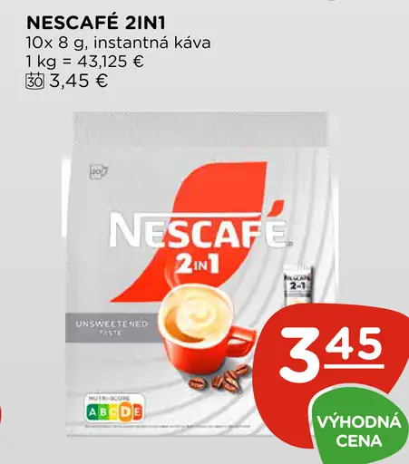 Nescafé Káva instantná 2v1