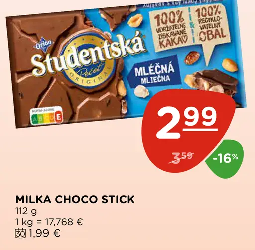 Milka Choco Sticks sušienky celomáčané v mliečnej čokoláde
