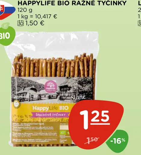 HappyLife Bio ražné tyčinky