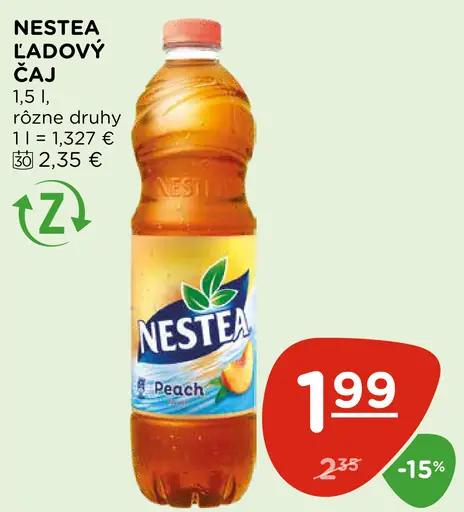 Nestea ľadový čaj rôzne druhy