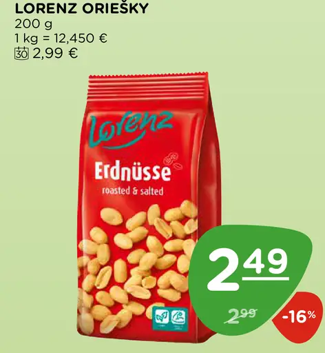 Lorenz arašidy pražené solené