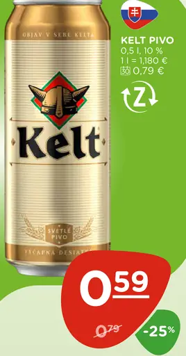 Kelt pivo plechovka