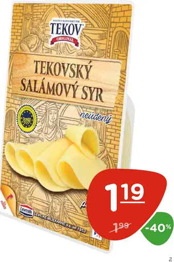Tekovský Salámový syr plátky