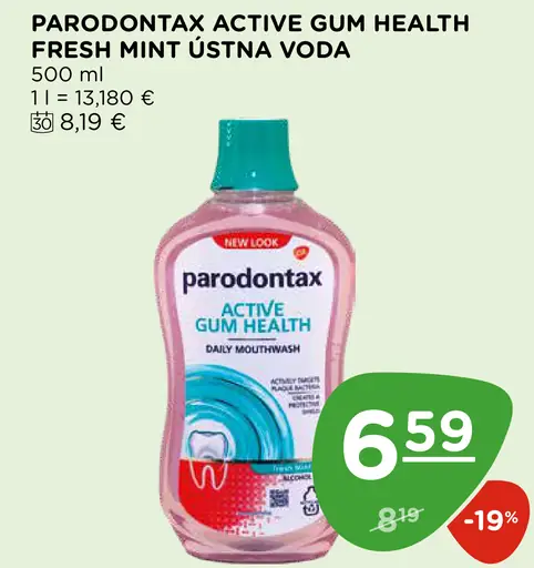 Parodontax Active Gum Health Fresh Mint ústna voda