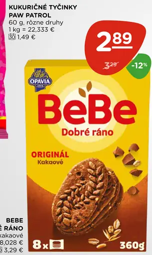 BeBe Dobré ráno kakaové sušienky