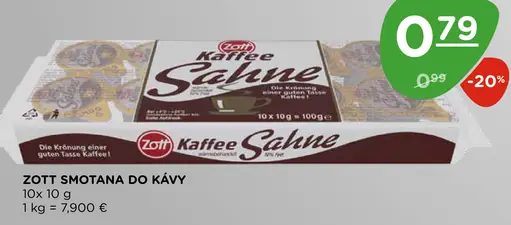 Zott Smotana do kávy