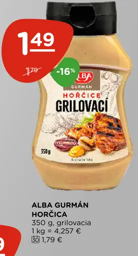 Alba Gurmán horčica grilovacia